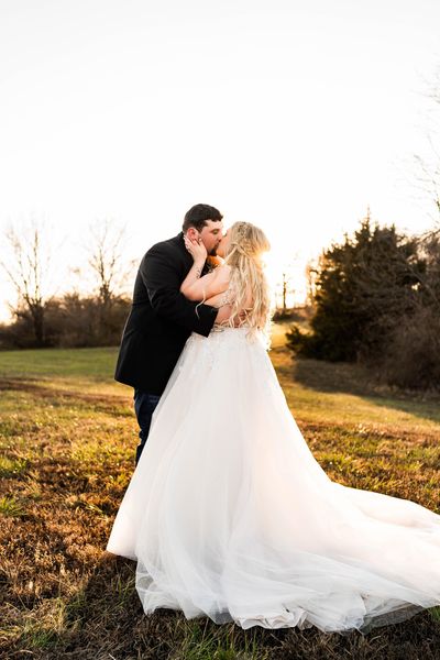 Outdoor wedding ceremony at The Meadows Event Venue